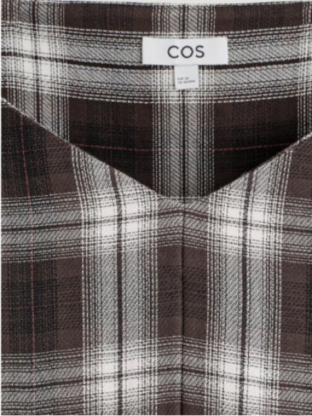 COS Checked V-Neck Top - Picture 8 of 13